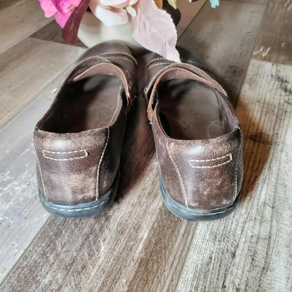 Clark's Bendables Brown Leather Women's Wave Mary Jane Shoes Size 9M - Picture 4 of 10